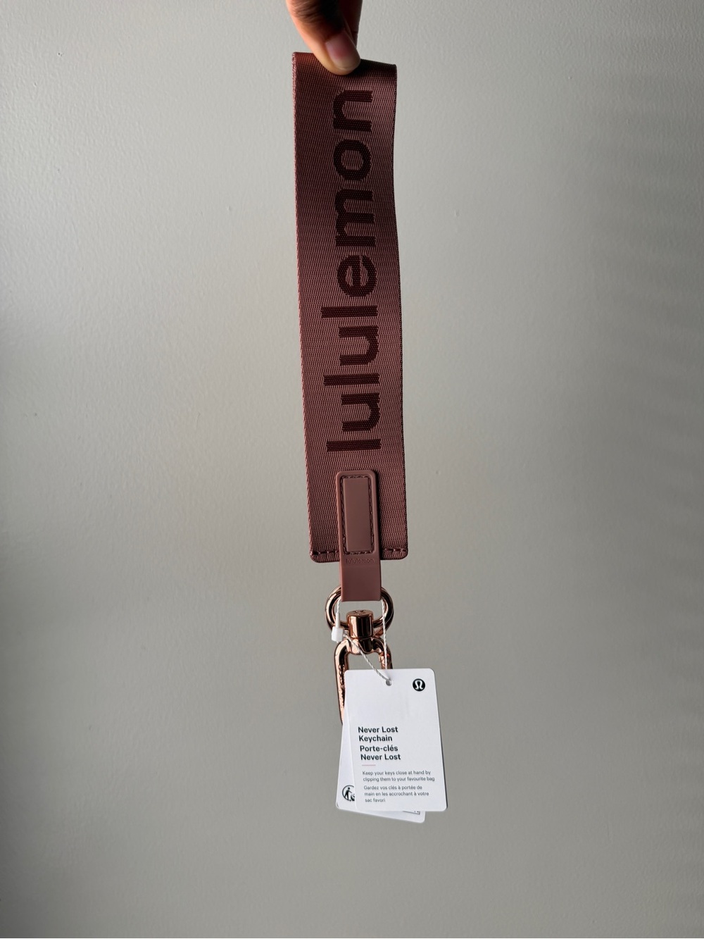 Lululemon never lost keychain